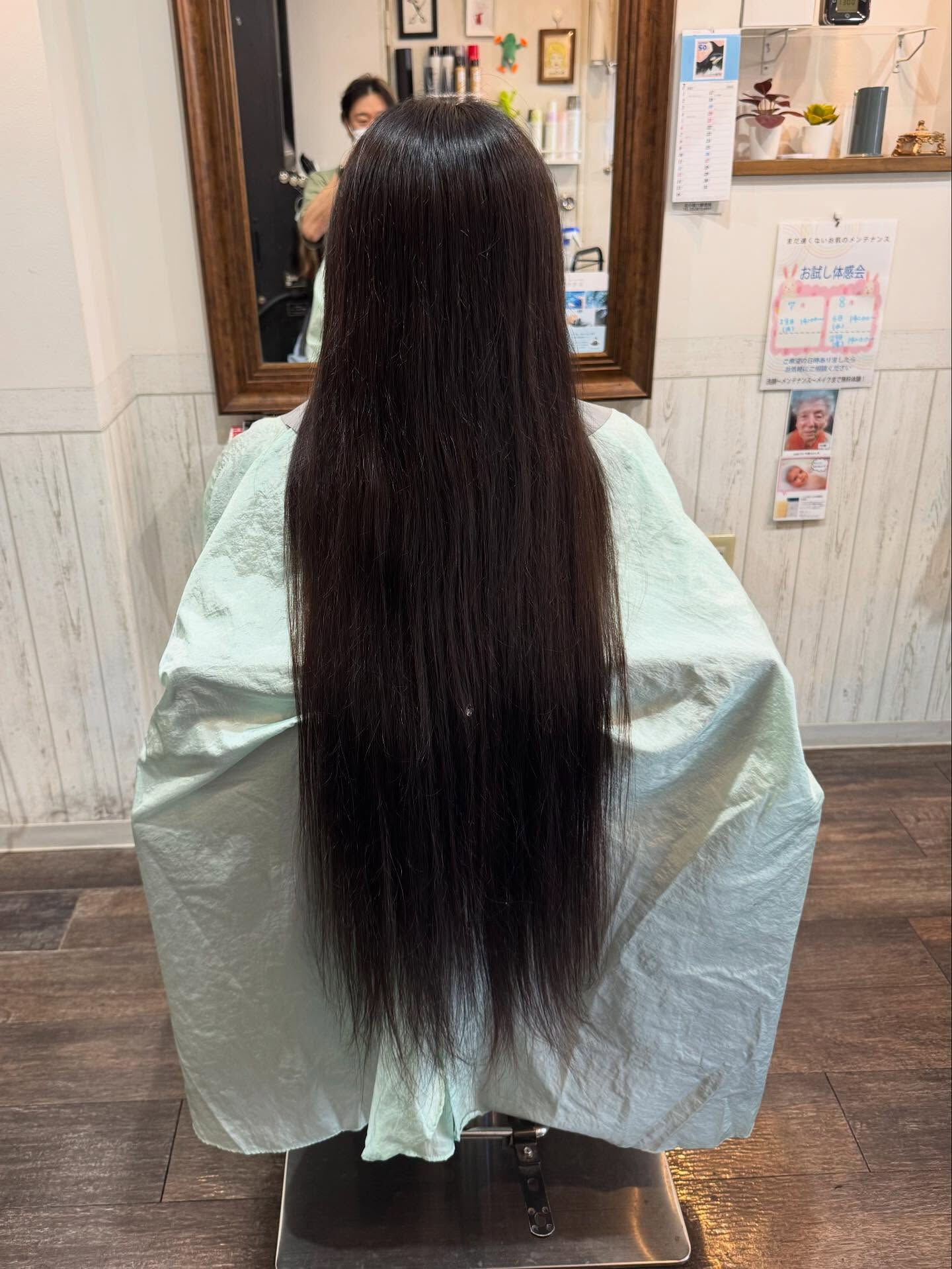 今世紀最長ヘアドネーション！70センチ